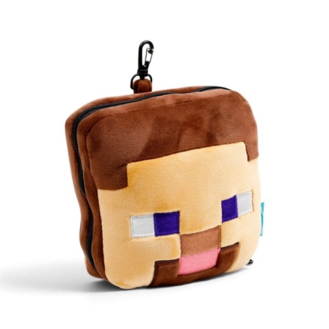 Poduszka podrózna z maską na oczy - maskotka Minecraft Steve