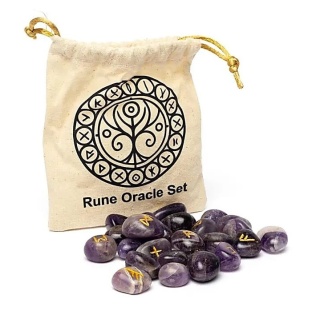 Runy Zestaw run z ametystu - Rune Oracle w woreczku