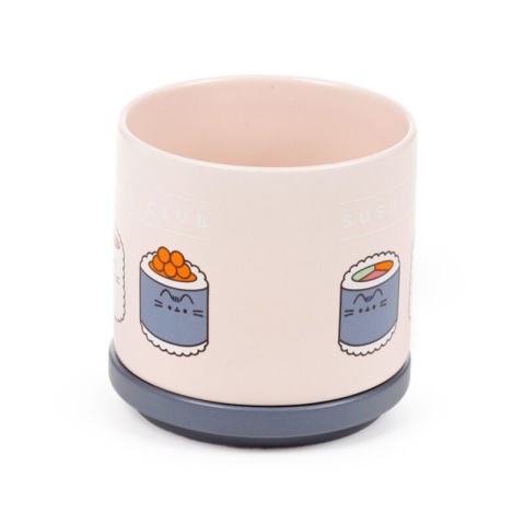 Zestaw porcelanowy kubek z pokrywką - Pusheen Sushi Lover