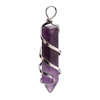 Amethyst point pendant - wisiorek z ametystu 4cm
