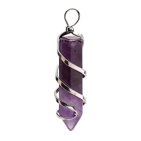 Amethyst point pendant - wisiorek z ametystu 4cm