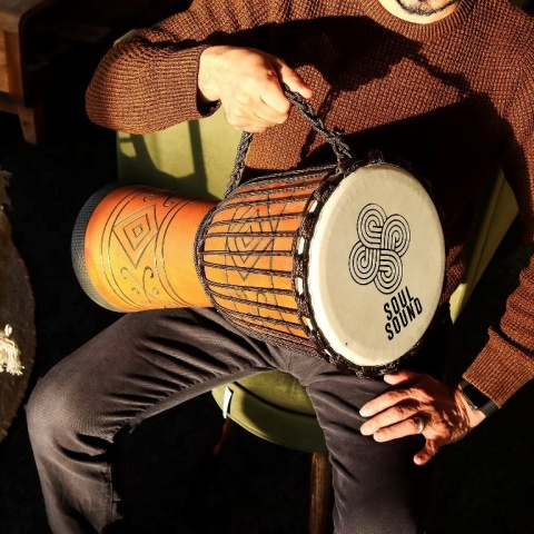 Duży Bęben Djembe Pro Dźwięk Duszy (niski) 50cm