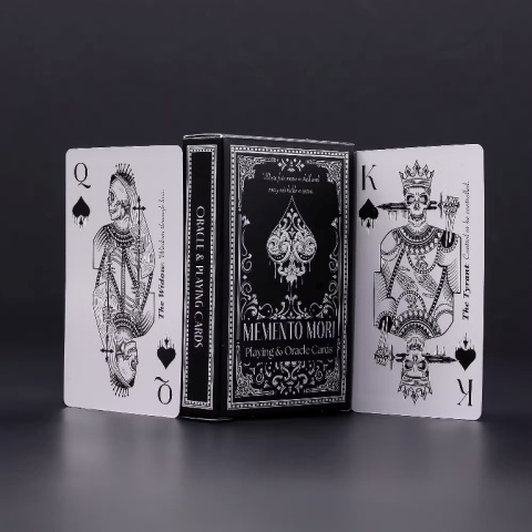 Gotyckie Karty do Gry i Wyroczni Memento Mori talia 54 karty