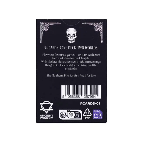 Gotyckie Karty do Gry i Wyroczni Memento Mori talia 54 karty