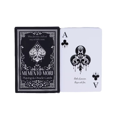 Gotyckie Karty do Gry i Wyroczni Memento Mori talia 54 karty