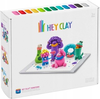 Interaktywna plastelina 18 kolorów Potwory Hey Clay - masa plastyczna