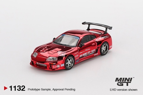 Mini GT 01132 Toyota Supra (A80) Top Secret GT300 2014 Red Chrome 1:64