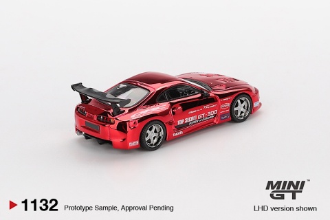 Mini GT 01132 Toyota Supra (A80) Top Secret GT300 2014 Red Chrome 1:64