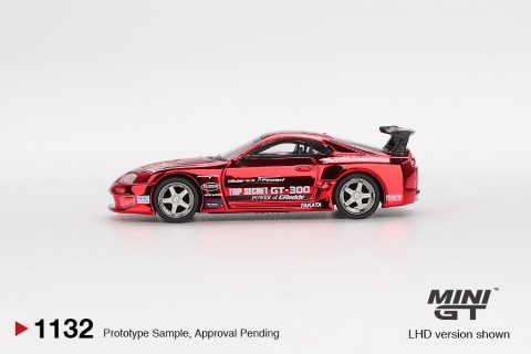 Mini GT 01132 Toyota Supra (A80) Top Secret GT300 2014 Red Chrome 1:64