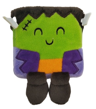 Pluszowa zabawka Squish Box Spooky Zielony Pozszywany Potwór 10x10x10cm