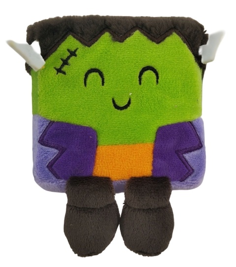Pluszowa zabawka Squish Box Spooky Zielony Pozszywany Potwór 10x10x10cm