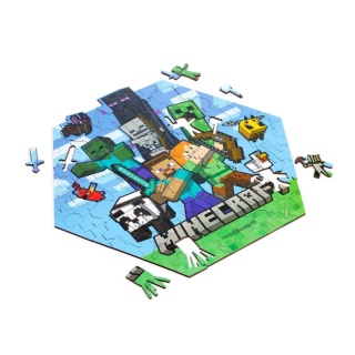 Puzzle drewniane 130 elementów - Minecraft Creeper