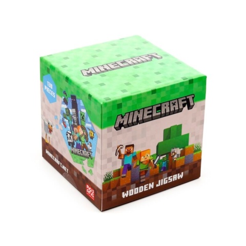 Puzzle drewniane 130 elementów - Minecraft Creeper