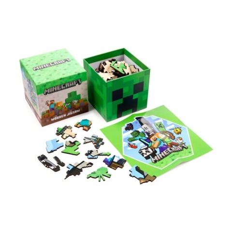 Puzzle drewniane 130 elementów - Minecraft Creeper