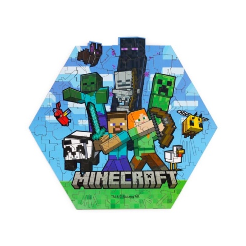 Puzzle drewniane 130 elementów - Minecraft Creeper