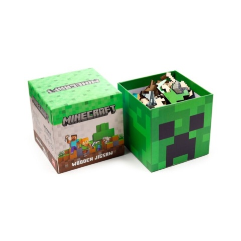 Puzzle drewniane 130 elementów - Minecraft Creeper