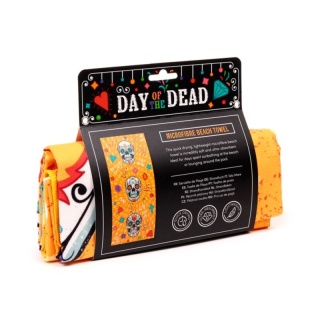 Ręcznik plażowy z mikrofibry Day of the Dead 180x85 cm