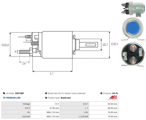 SS9158P Nowy elektromagnes stycznik cewka automat windy 12V 200A