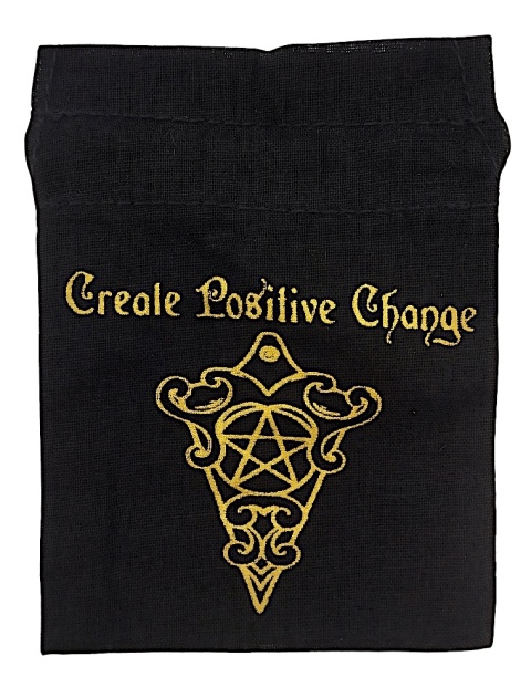 Sakiewka Czarna ze Złotym Nadrukiem 10x12cm Create Positive Change
