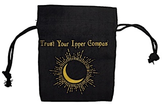 Sakiewka Czarna ze Złotym Nadrukiem 10x12cm Trust Your Inner Compas