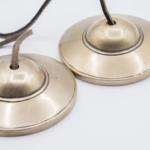 Tybetańskie Dzwonki Tingsha Premium Tradycyjne Gładkie 7.5cm