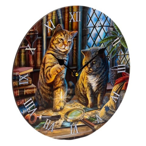 Zegar ścienny Lisa Parker - Z dwoma kotami