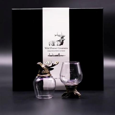Zestaw 6 Kieliszków do wódki Bottom Up 100ml Dzikie Leśne Stworzenia