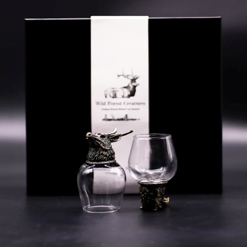 Zestaw 6 Kieliszków do wódki Bottom Up 100ml Dzikie Leśne Stworzenia