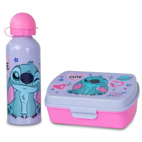 Zestaw śniadaniówka + bidon 500ml Stitch