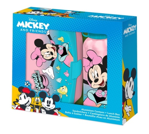 Zestaw śniadaniowy lunchbox + bidon 500ml Disney Myszka Minnie
