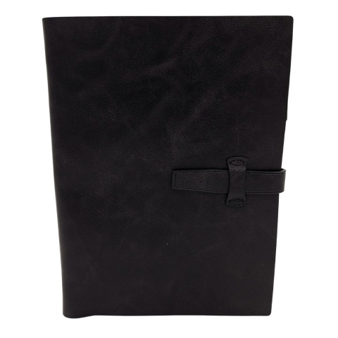 Elegancki Notes Skórzany A5 Vintage Retro z Zamknięciem - Pamiętnik Dziennik