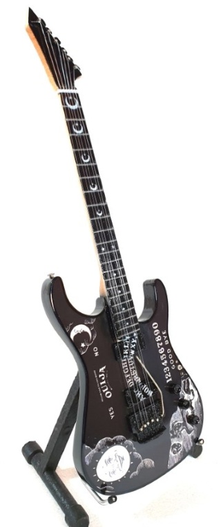 Mini gitara - Metallica - Kirk Hammett - Oujia - dekoracja prezent dla fana