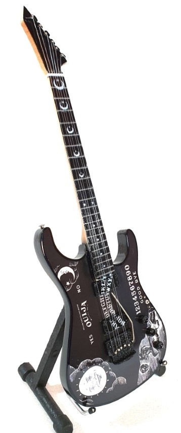 Mini gitara - Metallica - Kirk Hammett - Oujia - dekoracja prezent dla fana