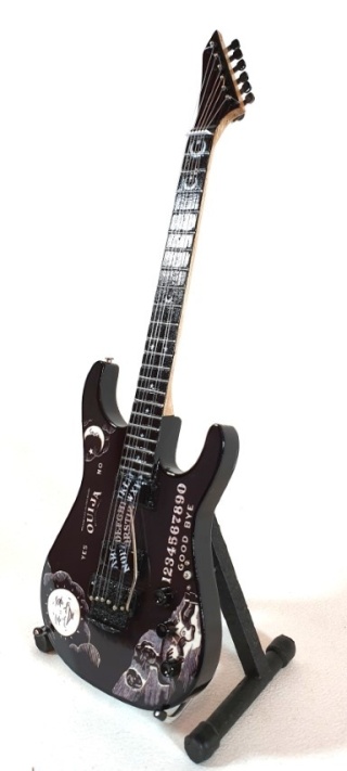Mini gitara - Metallica - Kirk Hammett - Oujia - dekoracja prezent dla fana