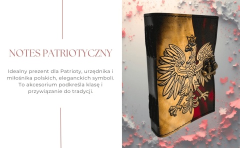 Notes Skórzany Pamiętnik Polski Orzeł Patriotyczny - 200 stron