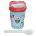 Maneki Neko - Pudełko na lunch z łyżkowidelcem 500ml