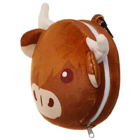 Pluszowa poduszka podróżna i maska na oczy Krowa Szkocka Wyżynna