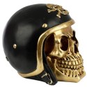 Skull Złota Czaszka w hełmie motocyklisty 12cm