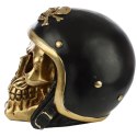 Skull Złota Czaszka w hełmie motocyklisty 12cm